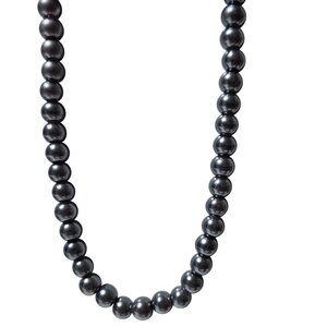 Elegant Retro Black Beaded Necklace Minimalist Classic Fashion Jewelry Women